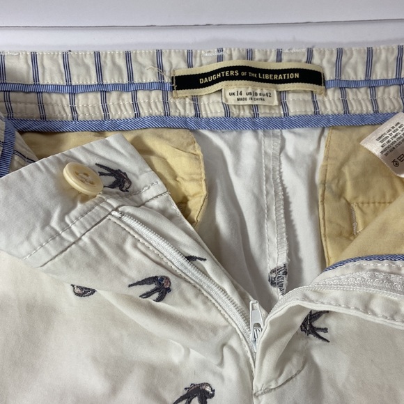 Anthropologie Daughters of the Liberation Chino with Embroidered Birds - Picture 7 of 14